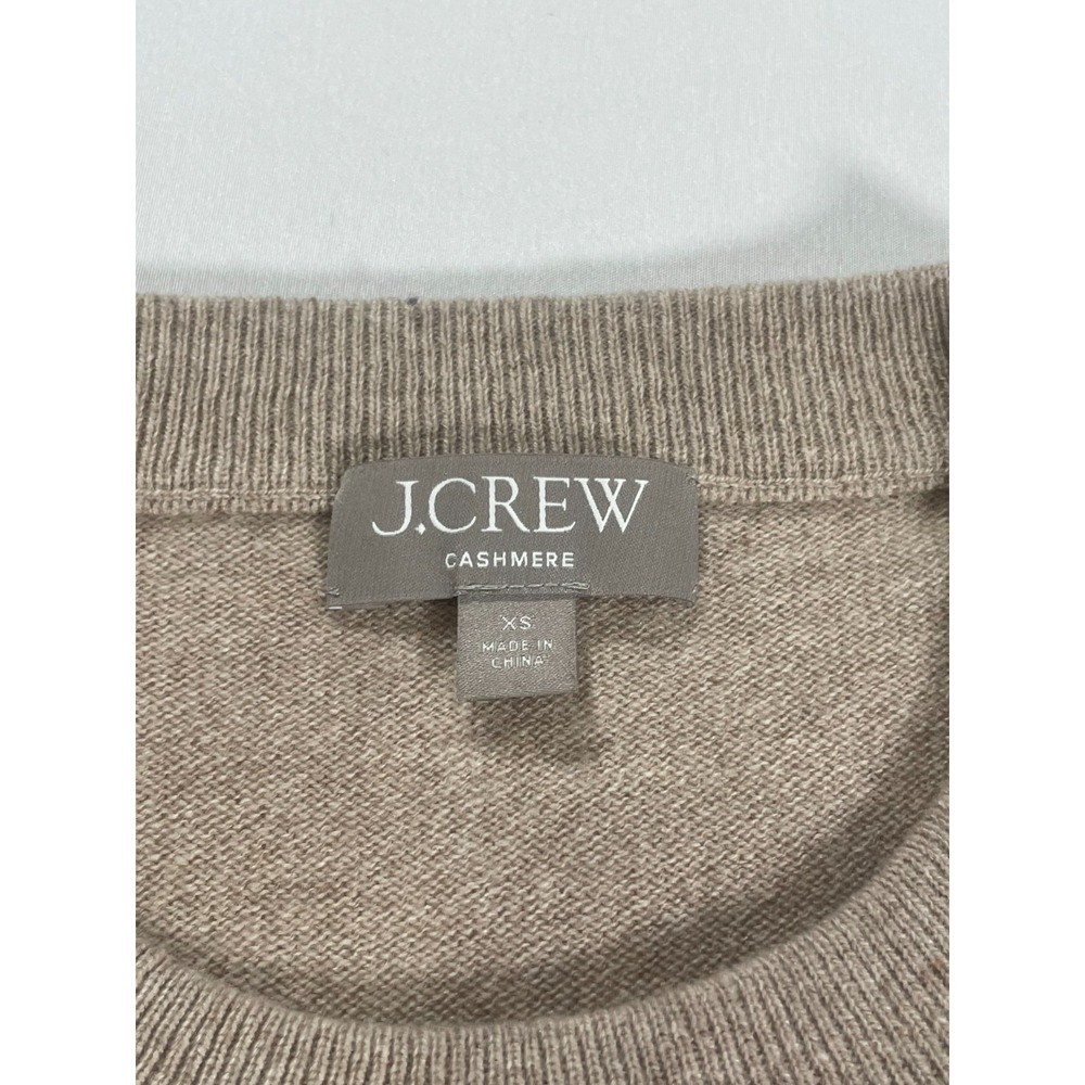 J.Crew Women's Cashmere Relaxed‎ Crewneck Sweater Tan Size XS CB905 - Picture 3 of 10